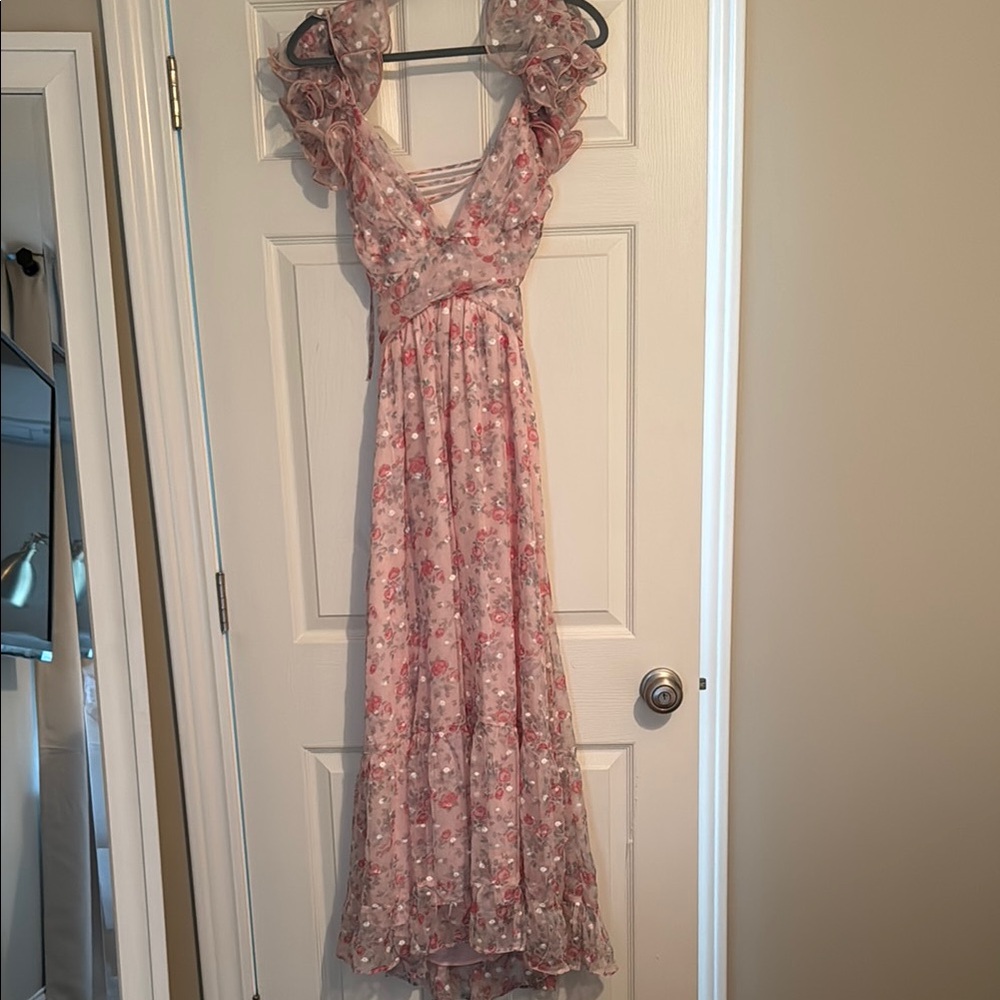 Floral Pink Maxi Dress